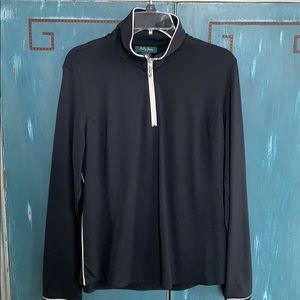 Black sportswear zipped top- New